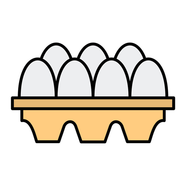 icona delle uova. illustrazione schematica delle icone vettoriali delle uova per il web - Vettoriali, immagini