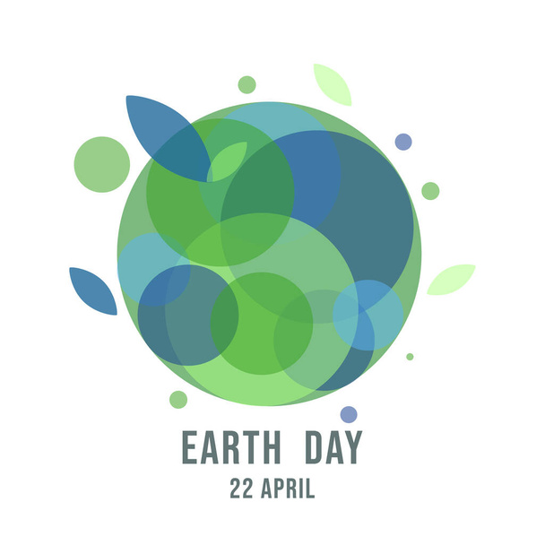 Γη διάνυσμα στη Γη Ημέρα 22 Απρίλιος απομονώνονται σε λευκό φόντο, διανυσματική απεικόνιση EPS 10 - Διάνυσμα, εικόνα