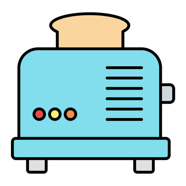toaster icon vector. thin line sign. isolated contour symbol illustration - Vector, Image