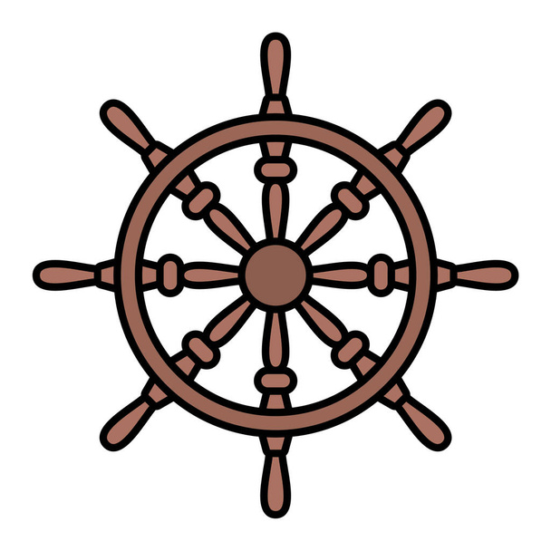 icône de volant de navire. illustration de dessin animé de bateau barre vecteur icônes pour le web - Vecteur, image