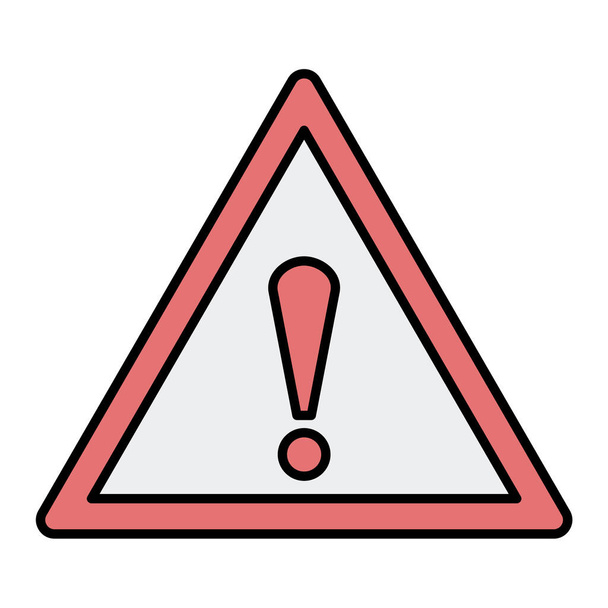значок предупреждающего знака, векторная иллюстрация - Вектор,изображение