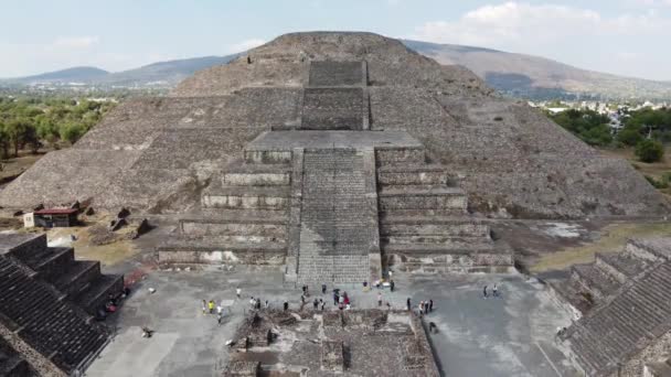 пирамиды беспилотника "Теотиуакн Мексико" в Кальсада-де-лос-Муэртос - Кадры, видео