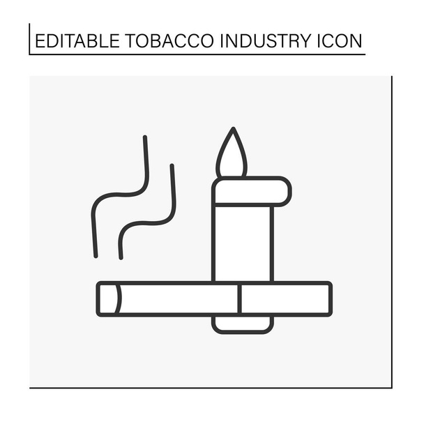  icona linea di fumo - Vettoriali, immagini