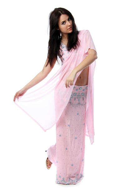Young woman in sari dress - Foto, imagen