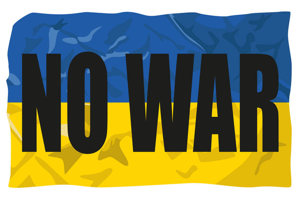 Образ, призывающий к прекращению войны на территории Украины. Векторная иллюстрация. - Вектор,изображение