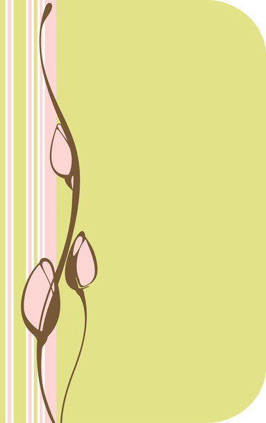 Floral background with tulips - Vector, Imagen