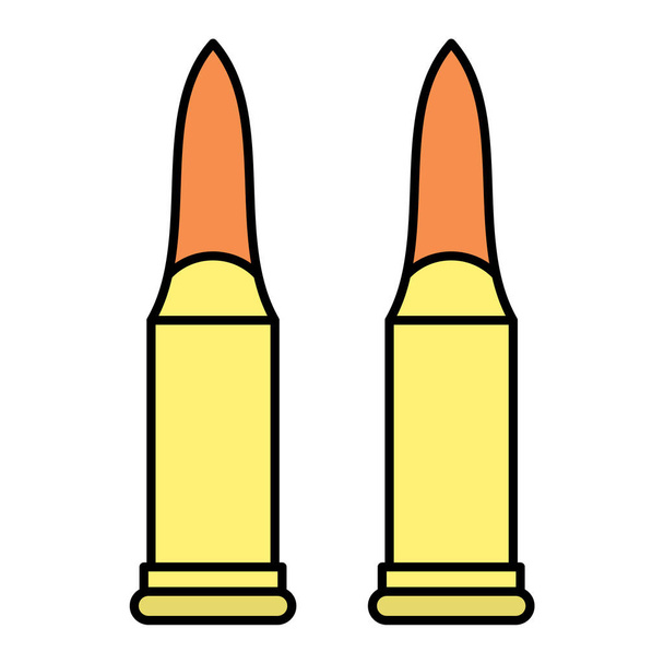 значок куль у плоскому стилі ізольовано на білому тлі. символ армії
 - Вектор, зображення