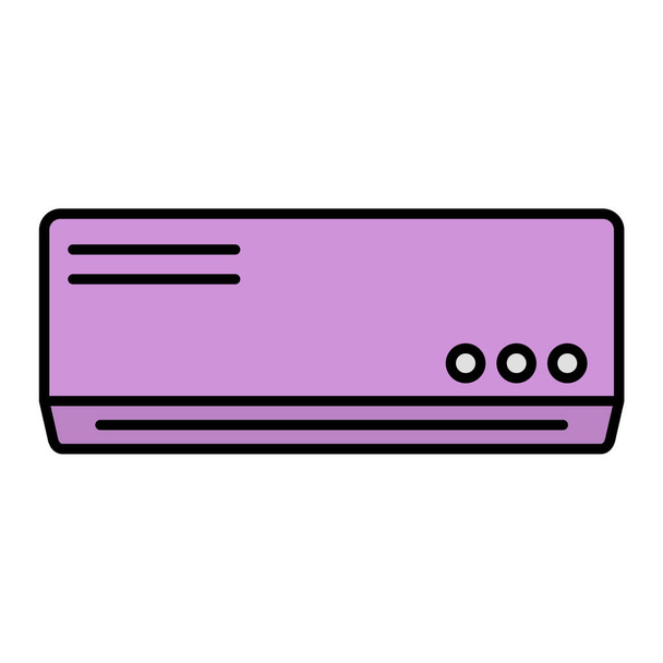 air conditioner icon. outline illustration of microwave oven vector icons for web - ベクター画像