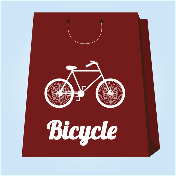 bicycle illustration over color background - Vector, Imagen