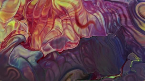 Close-up Of Abstract Colorful Fluid Paint Background Textured.  - Footage, Video