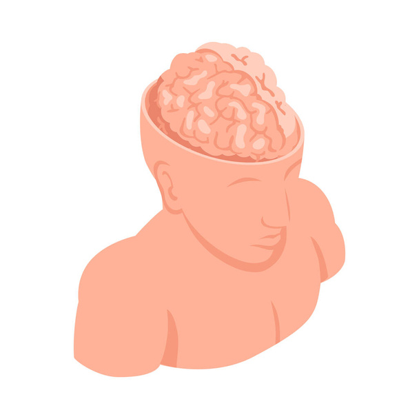 Człowiek ze składem mózgu - Wektor, obraz