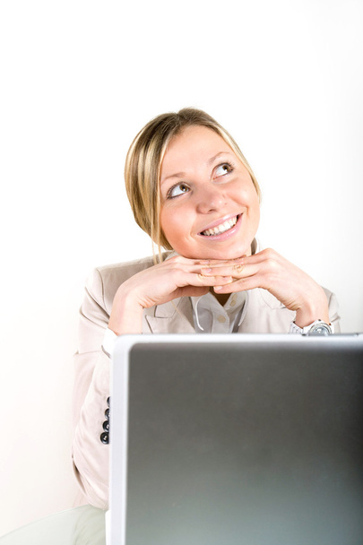 Young Business Woman On A Laptop - Foto, Imagen