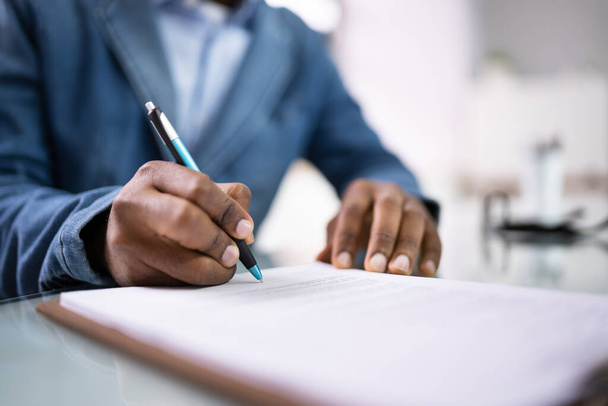 Lawyer Signing Business Contract Legal Document Paper - Fotó, kép