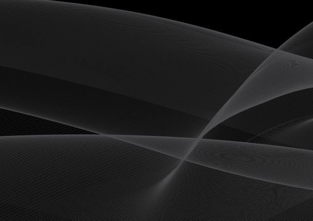 カラフルな抽象的な煙の波のグラフィックデザインテンプレートイラスト-黒の背景 - 写真・画像