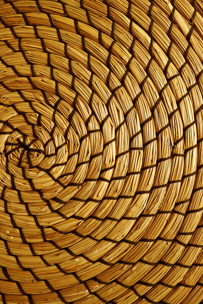 Vista superior de la increíble superficie de la alfombra de jacinto de agua tejida - Foto, Imagen