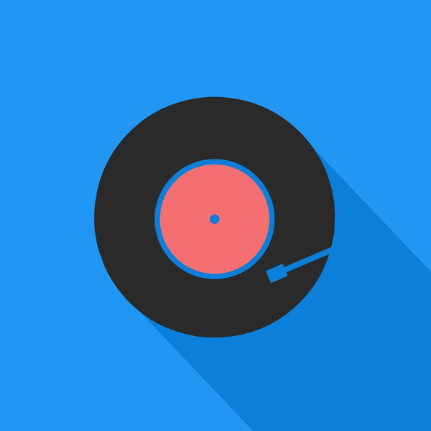vinyl record icon with flat and simple design - Vettoriali, immagini