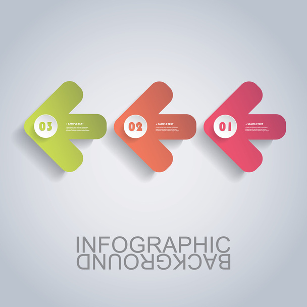De moderne zakenwereld Infographic sjabloon - abstracte pijlvormen - Vector, afbeelding