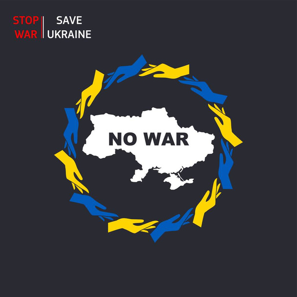 Stop war save Ukraine wallpaper - Vector, Image