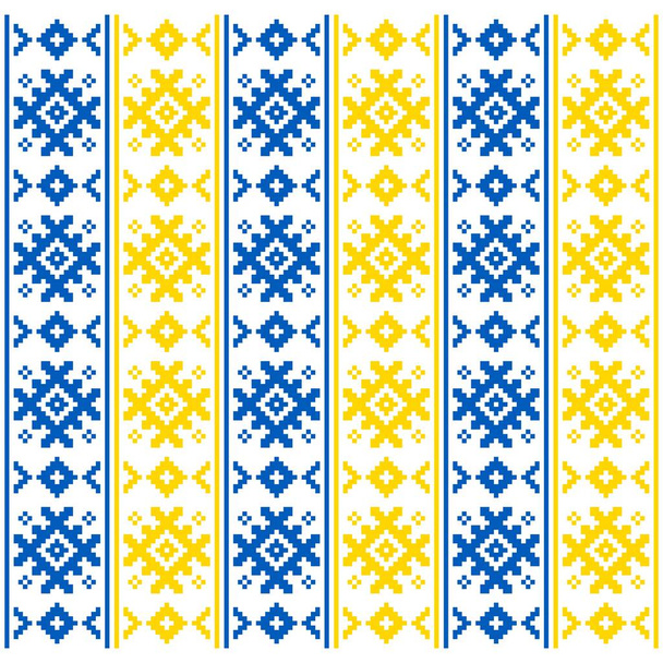 ornamento patrón Ucrania apoyo fondo - Vector, imagen