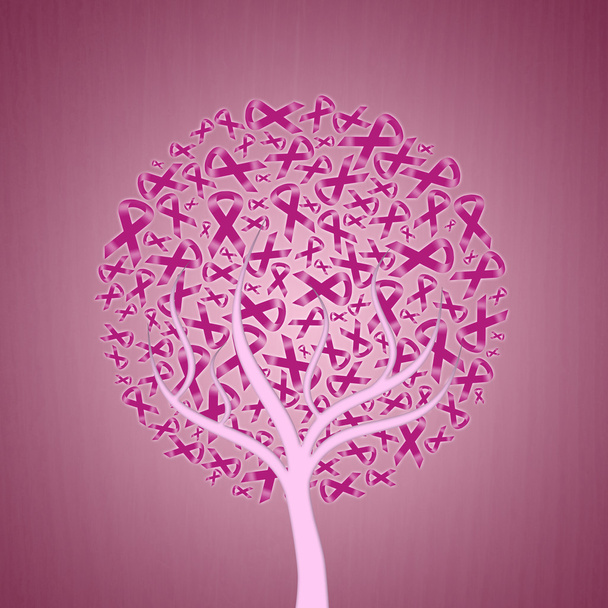 Planta con cinta rosa
 - Foto, Imagen