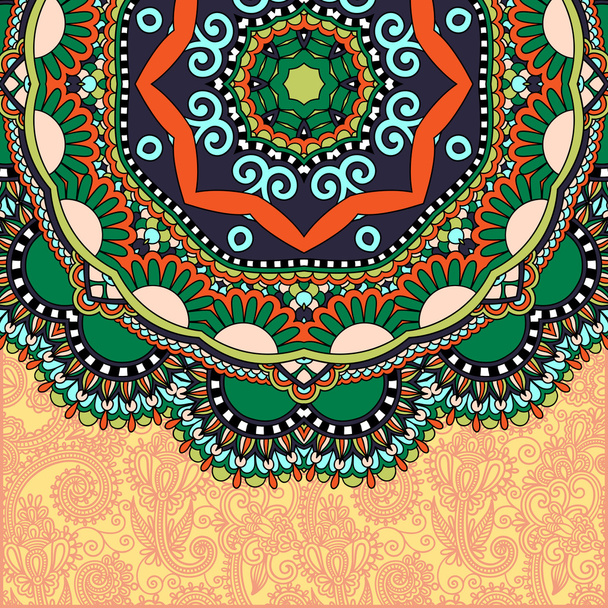 floral round pattern in ukrainian oriental ethnic style for your - Wektor, obraz