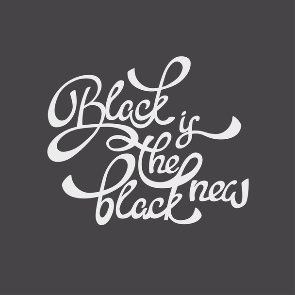 メッセージ「黒は新しい黒タイポグラフィ - ベクター画像