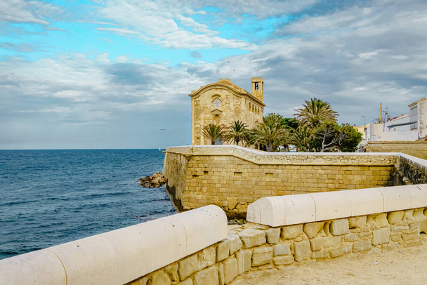 Church of San Pedro and San Pablo on the Island of Tabarca in Alicante. Spain. - 写真・画像