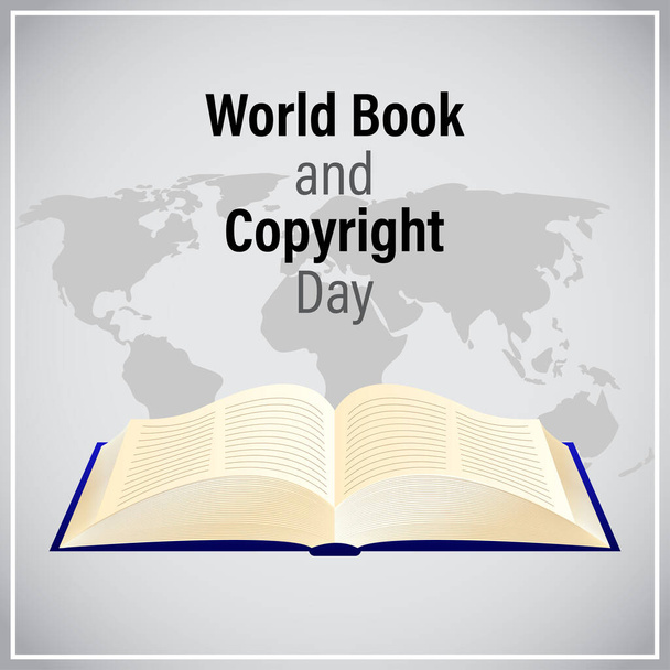 世界の本とコピーのためのベクトルイラスト右の日 - ベクター画像