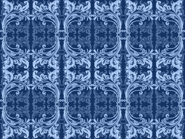 Бесшовный рисунок в модном синем цвете. Классический синий цвет 2020 года - Фото, изображение