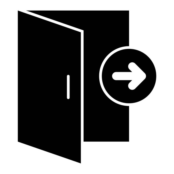 Πόρτα. web εικονίδιο απλή απεικόνιση - Διάνυσμα, εικόνα