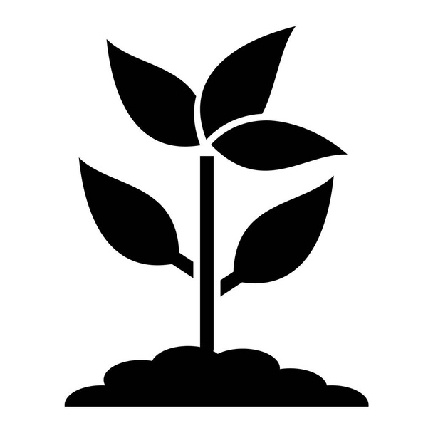 икона растения. простая иллюстрация иконок вектора дерева для web - Вектор,изображение