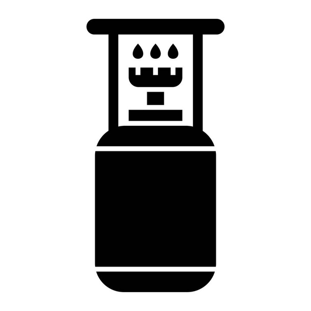 Gasbrenner-Symbol. Skizze Illustration der Vektor-Symbole für Wasserkocher im Web - Vektor, Bild