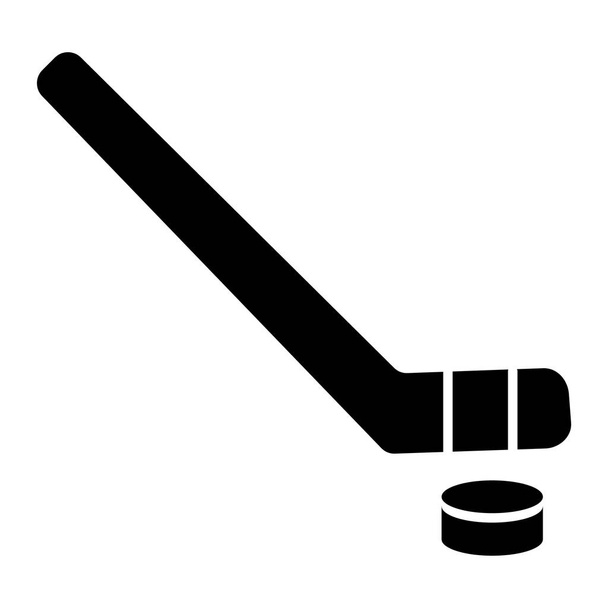 Eishockey-Puck-Ikone. einfache Abbildung von Baseballschläger-Vektorsymbolen für das Web - Vektor, Bild