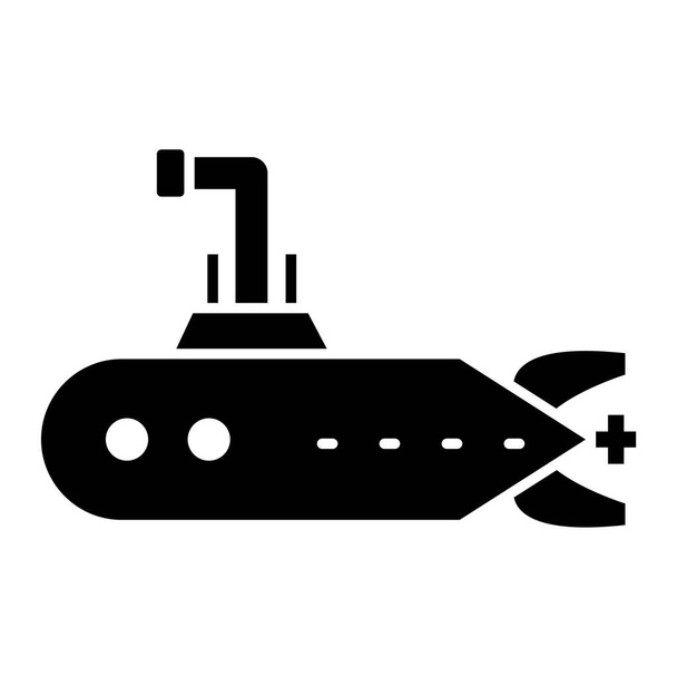 潜水艦。Webアイコンシンプルなイラスト - ベクター画像