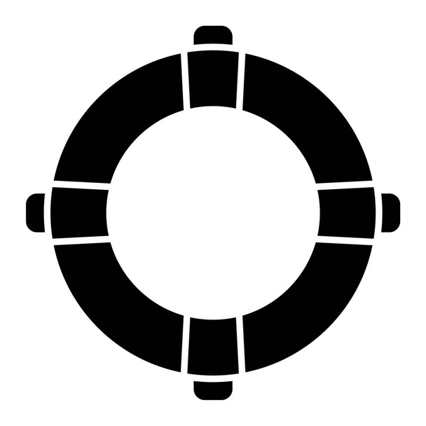 Ícone da boia salva-vidas. ilustração simples de ícones vetoriais de bóia de vida para web - Vetor, Imagem
