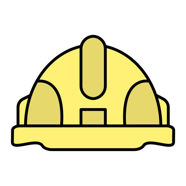 Helm-Symbol. Umriss Illustration der Bauarbeiter Vektor-Symbole für das Web - Vektor, Bild