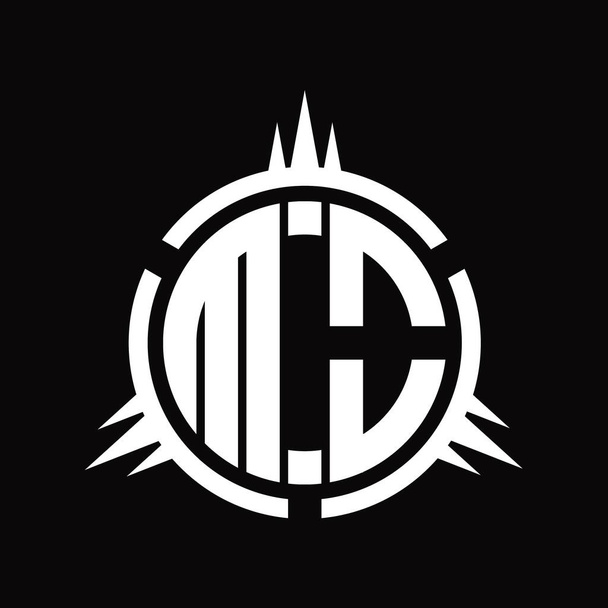 MO Logo monograma aislado en plantilla de diseño de elemento de círculo - Foto, imagen