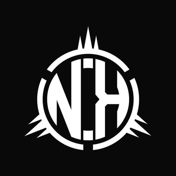 NK Logo monogrammi eristetty ympyrä elementti suunnittelu malli - Valokuva, kuva