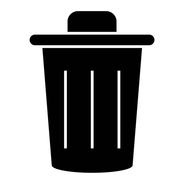trash can icon. simple illustration of recycle bin vector icons for web design isolated on white background - Vettoriali, immagini