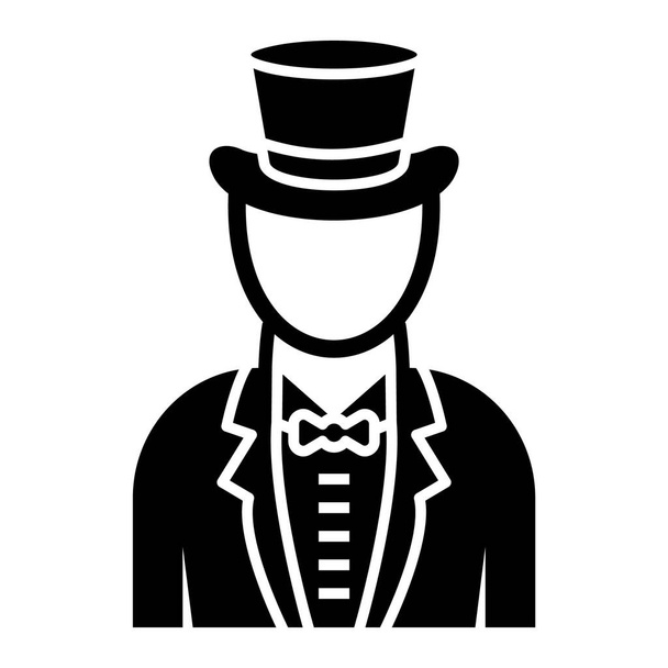 man wearing hat, vector illustration - Вектор, зображення