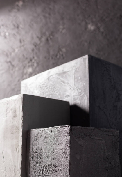 Concrete cube or construction brick as abstract background texture. Art or construction block concept - Φωτογραφία, εικόνα