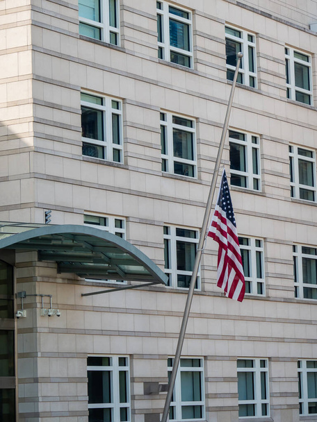 American flag at the embassy in Berlin - Foto, Imagem