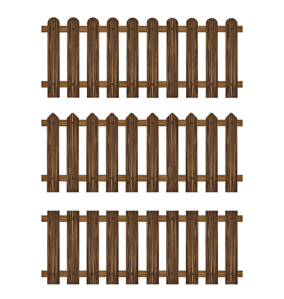 wooden fence vector illustration - Vector, Image