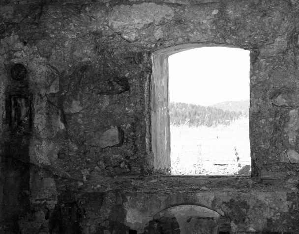 huge  window of Fort Sommo of the First World War - Photo, Image