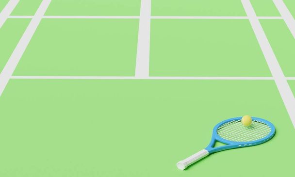 Tenisz kép 3dcg illusztráció - Fotó, kép