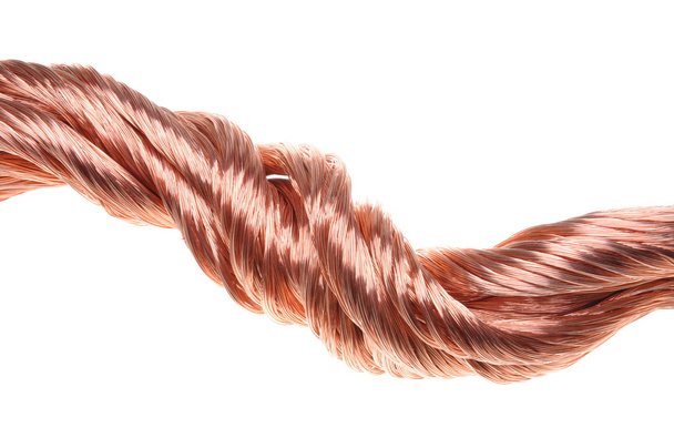 Industria del alambre de cobre rojo
 - Foto, Imagen