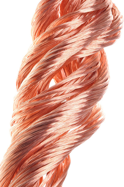 Indústria de fios de cobre vermelho
 - Foto, Imagem