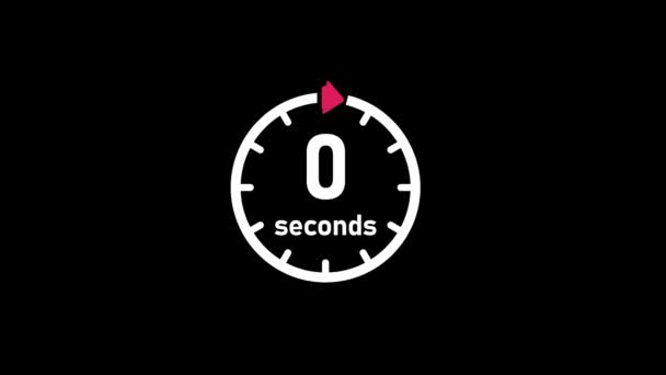 Kello, ajastin (aika kulku, odotusaika) animaatio (4K) syksy 30 sekuntia - Materiaali, video