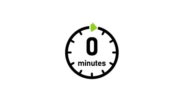 Klok, timer (tijd passage, wachttijd) animatie (4K) | 60 minuten - Video