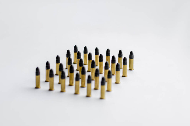 set of different bullets on white background  - Photo, Image
